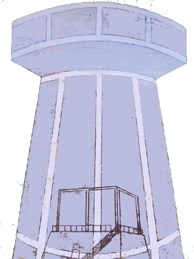 Le dessin du château d'eau au dessus de la Redoute
